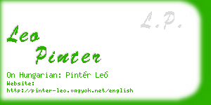 leo pinter business card
