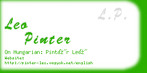 leo pinter business card